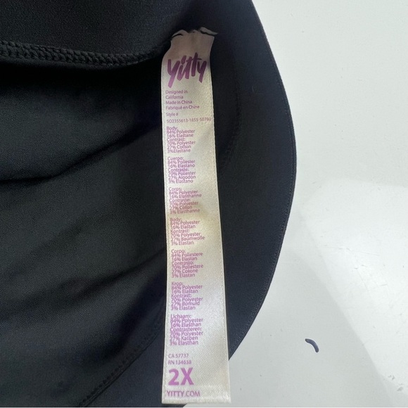 Yilty women’s black bike glitter shorts 2X m130-6 - Picture 3 of 4